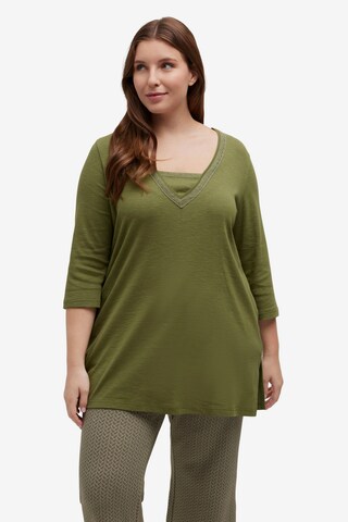 T-shirt Ulla Popken en vert : devant