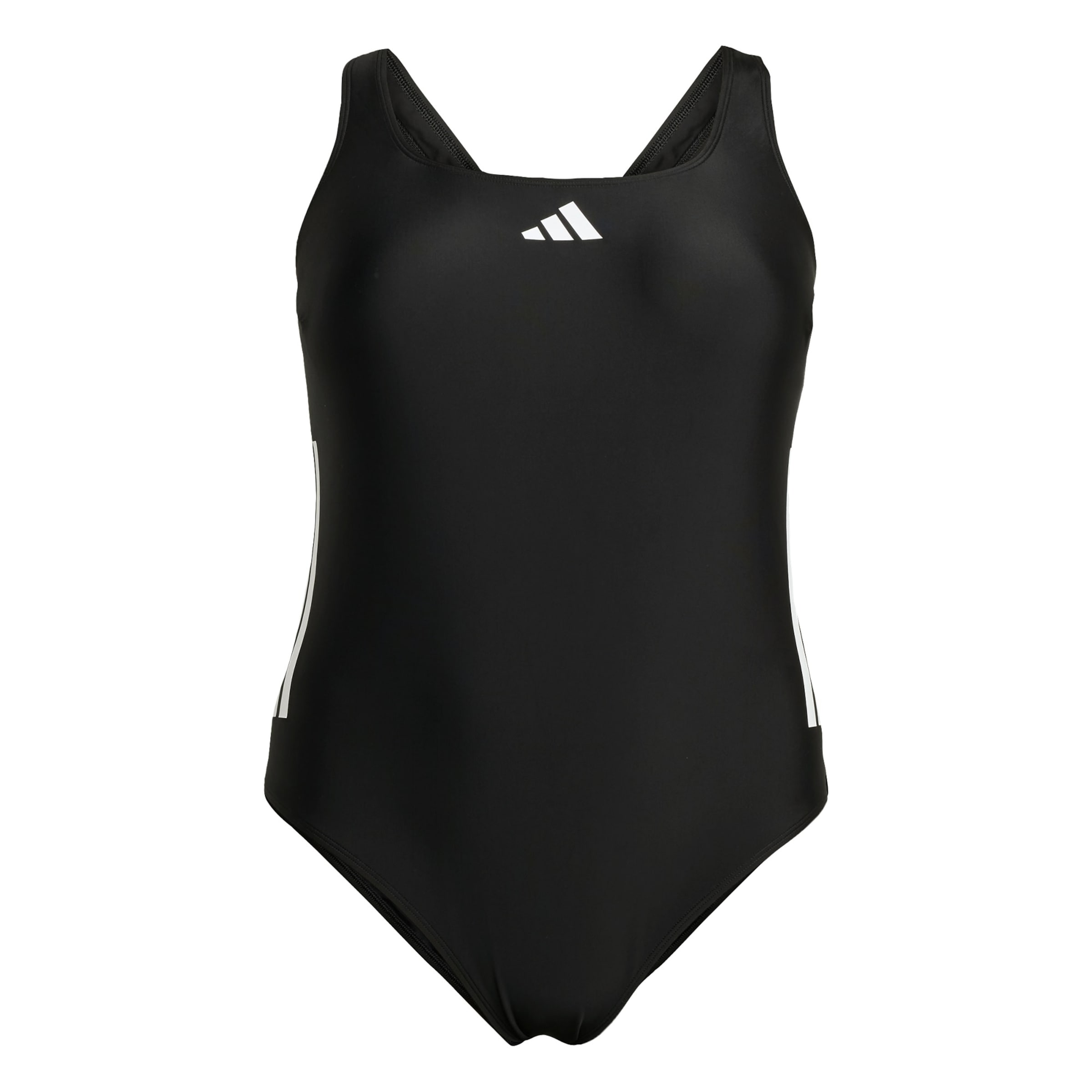 Bustier Maillot de bain sport '3-Stripes C-Back (Plus Size)' ADIDAS PERFORMANCE en noir : devant