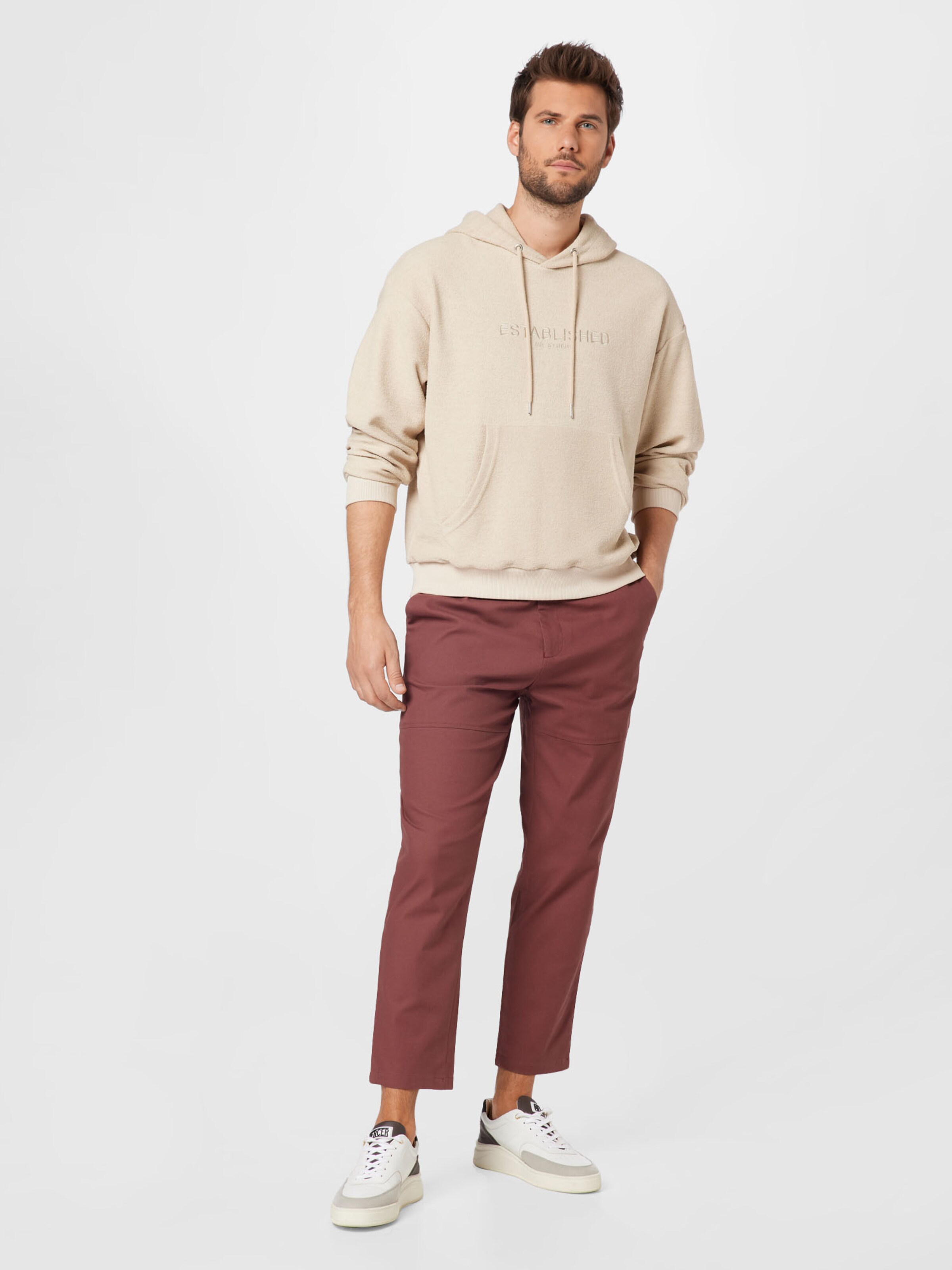 Männer Sweat BURTON MENSWEAR LONDON Sweatshirt in Stone - QQ04069 Männer Sweat BURTON MENSWEAR LONDON Sweatshirt in Stone - QQ04069