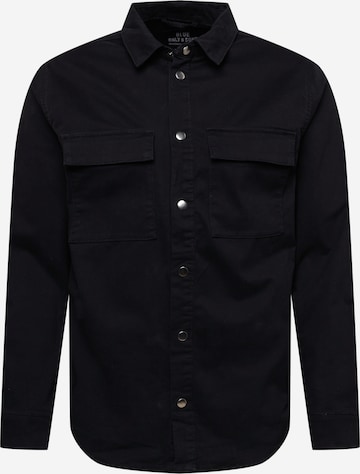 Only & Sons Button Up Shirt in Black: front