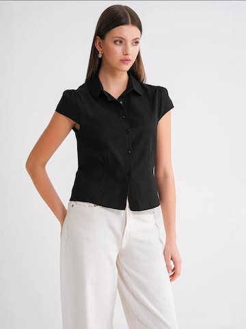 MixRay Bluse in Schwarz