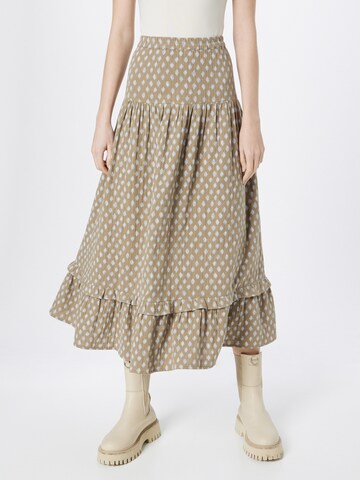 Cream Skirt 'Samanta' in Brown: front