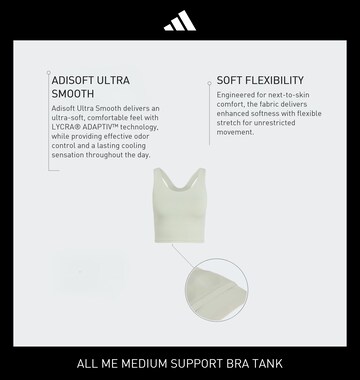ADIDAS PERFORMANCE Бюстие Спортен сутиен 'All Me' в бяло