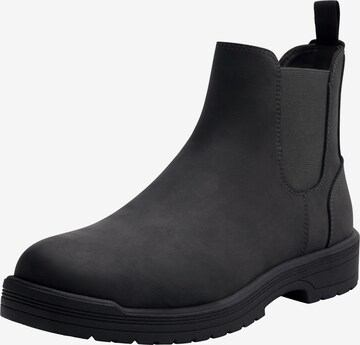 Pull&Bear Chelsea Boots in Black: front