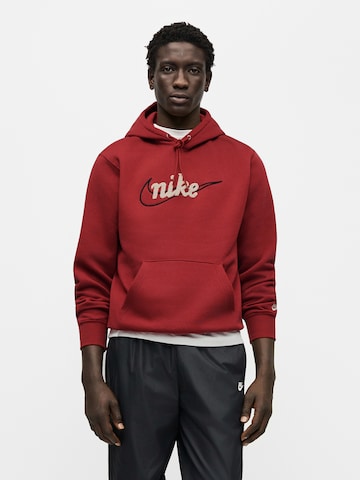 Nike Sportswear Sweatshirt 'CLUB' i röd: framsida