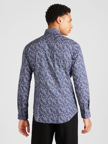 SEIDENSTICKER Slim fit Button Up Shirt 'Smart Essentials' in Grey
