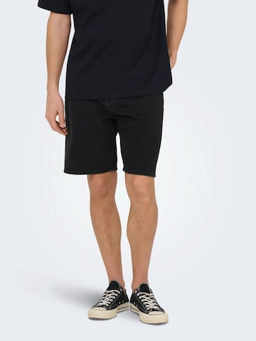 Only & Sons - regular Vaquero 'ONSEdge' en negro: frente