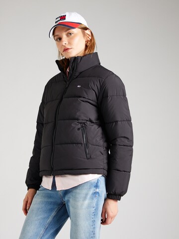 Veste mi-saison 'Essential' Tommy Jeans en noir : devant