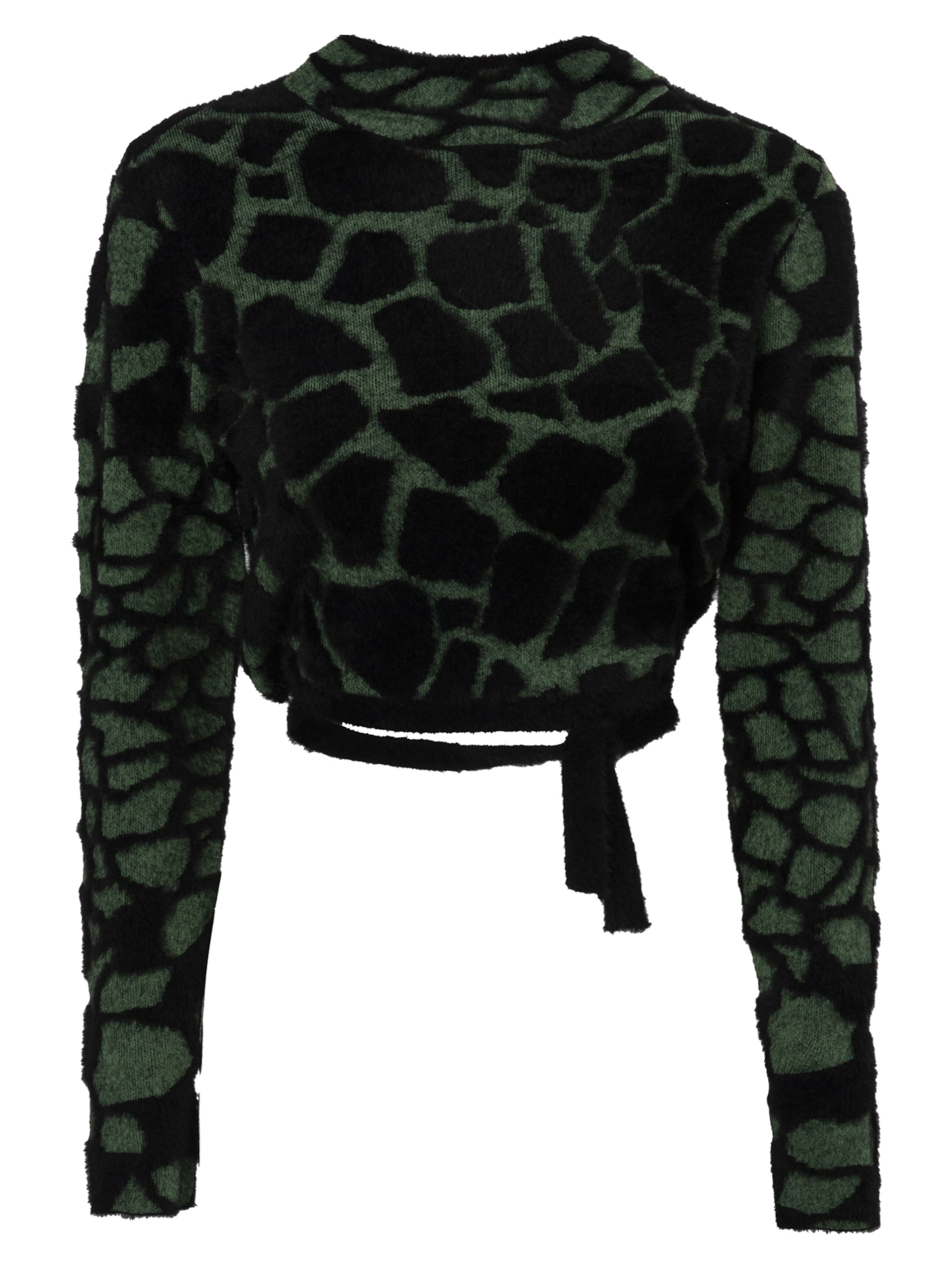 Influencer Pullover in Grün: Vorderseite