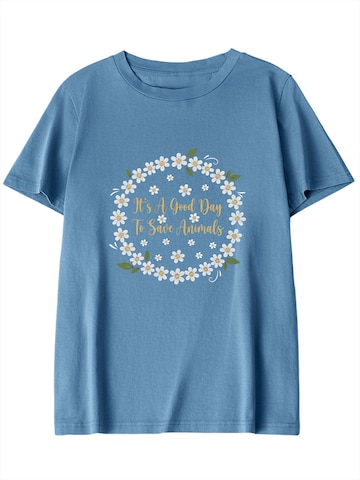 T-shirt GORHEY en bleu : devant