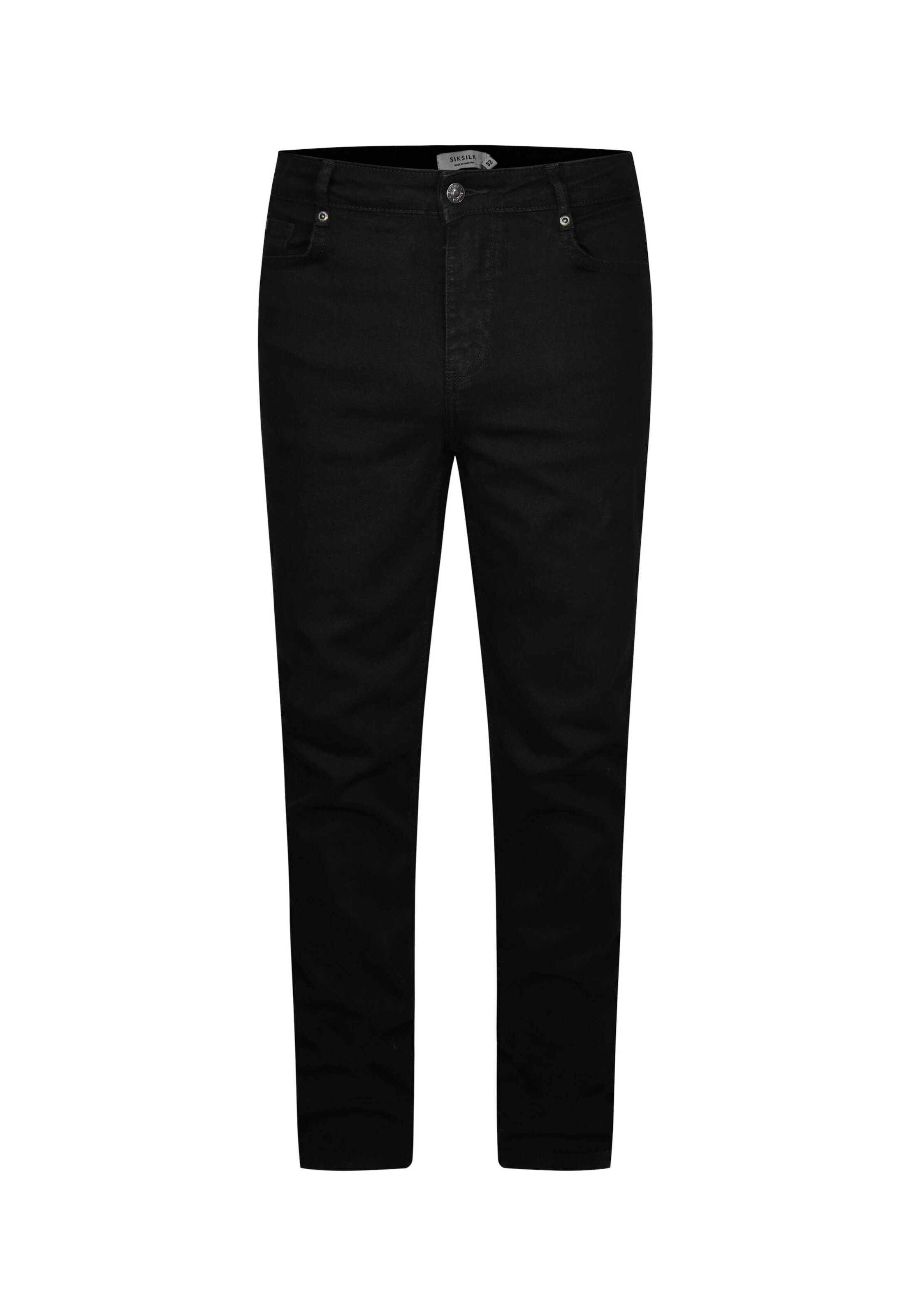 Coupe slim Jean SikSilk en noir : devant