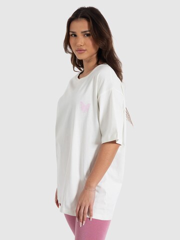T-shirt 'Payton' Smilodox en beige