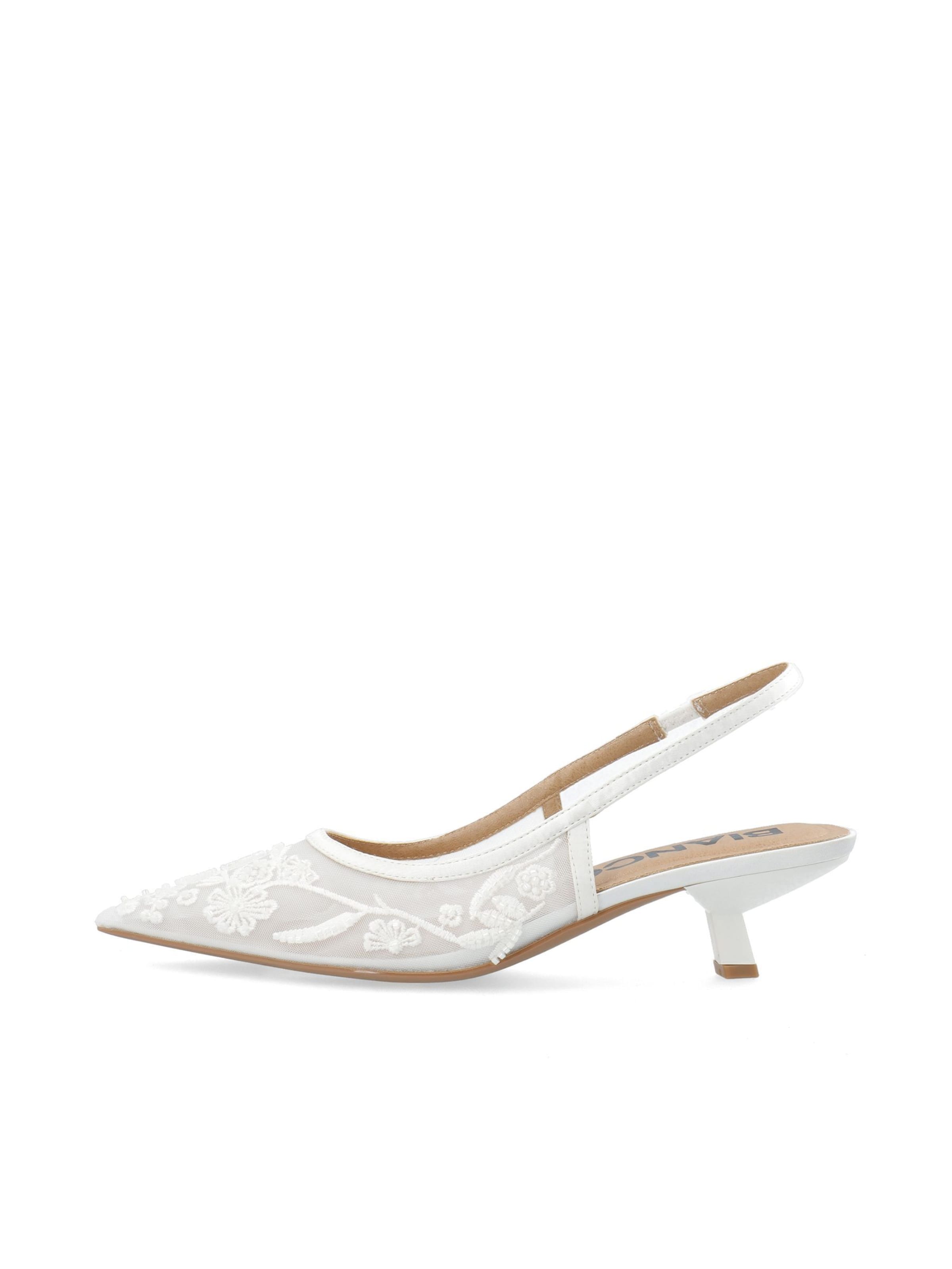 Bianco Slingpumps 'Kristin' i hvid: forside