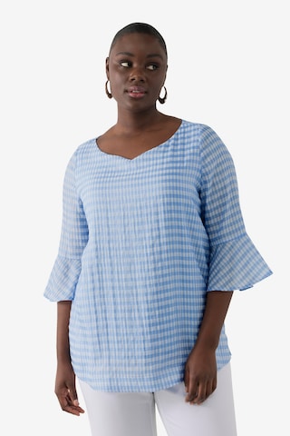 Ulla Popken Blouse in Blauw: voorkant