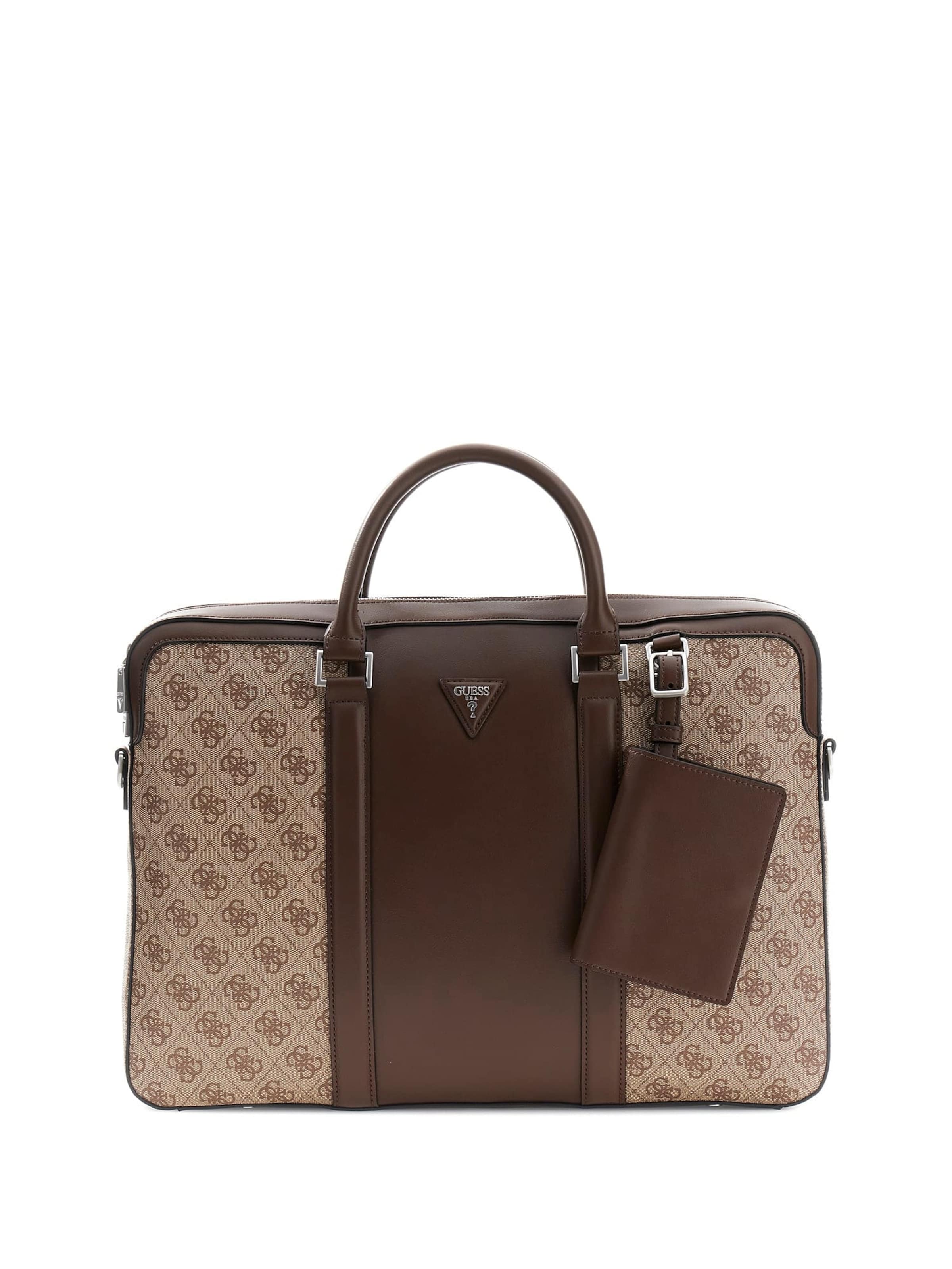 GUESS Laptop Bag 'Milano' in Beige: front