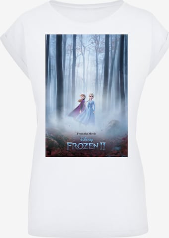 F4NT4STIC Shirt 'Disney Frozen 2 Movie Poster' in Wit: voorkant