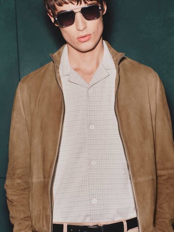 Marks & Spencer Regular fit Button Up Shirt in Beige