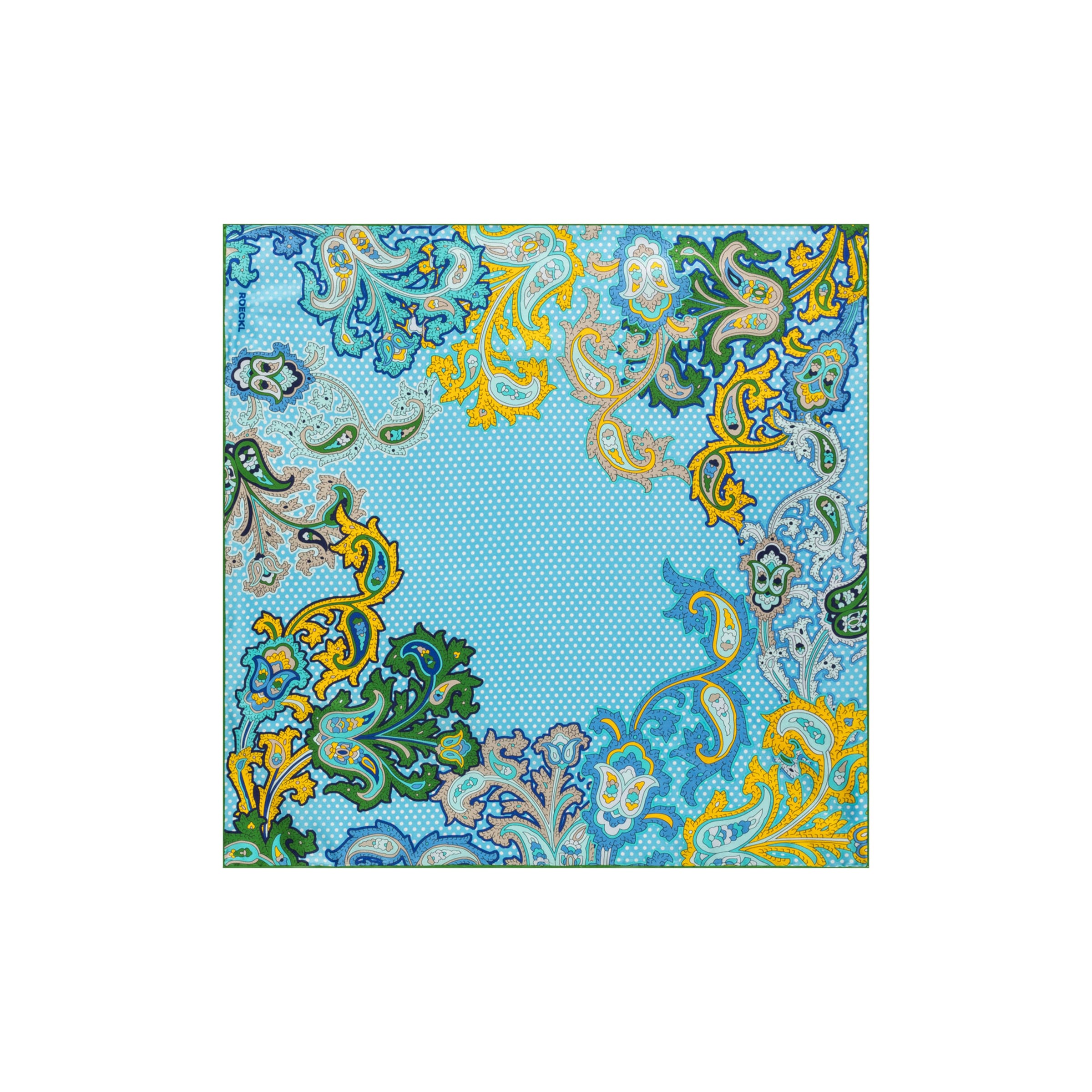 Foulard 'PAISLEY ILLUSION' di Roeckl in blu: frontale