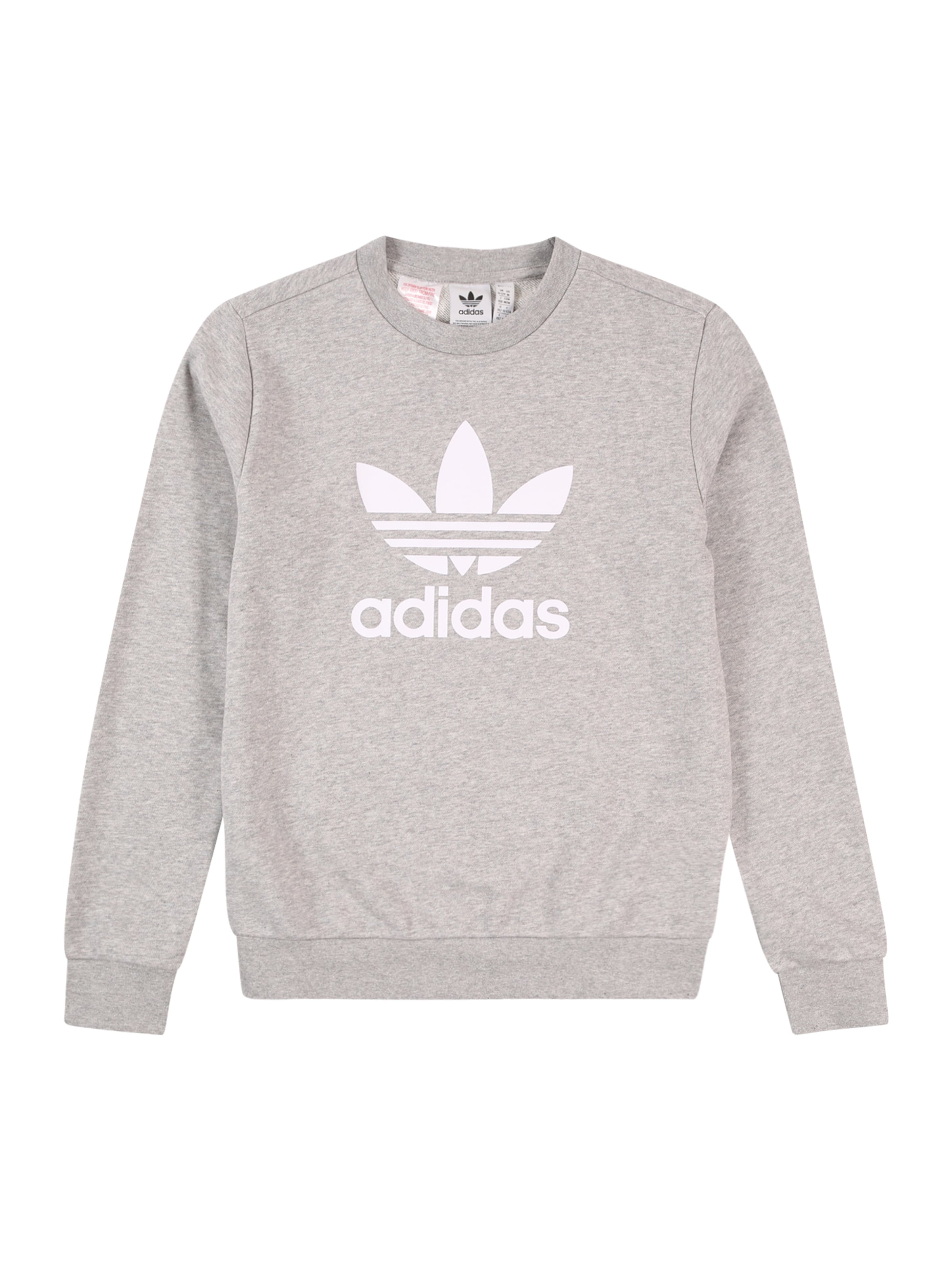 ADIDAS ORIGINALS Суичър 'TREFOIL' в сиво: отпред