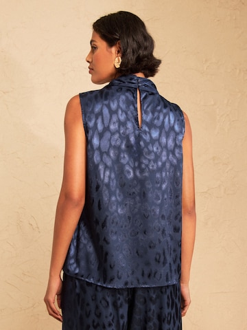 love & roses - Blusa en azul