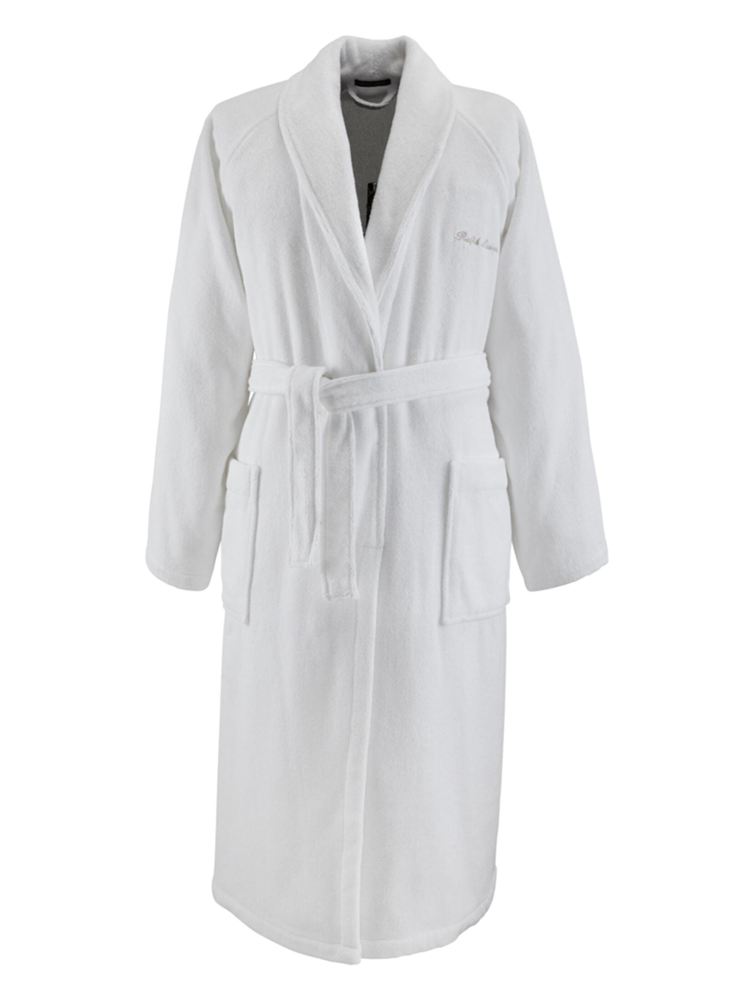 Ralph Lauren Home Long Bathrobe 'DULANEY' in White: front