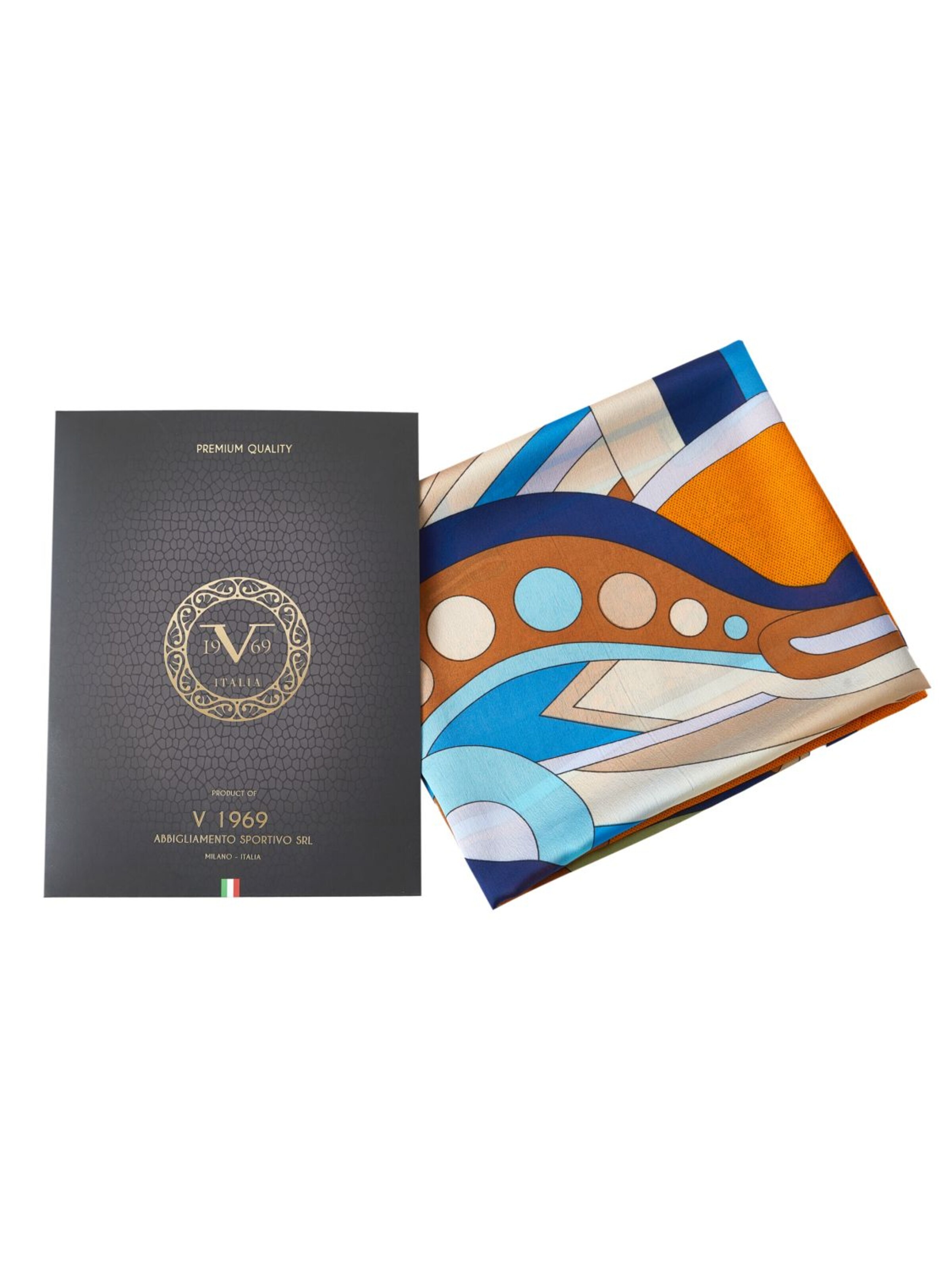 19V69 ITALIA Halsduk 'Etole de soie Onde Colorate' i orange