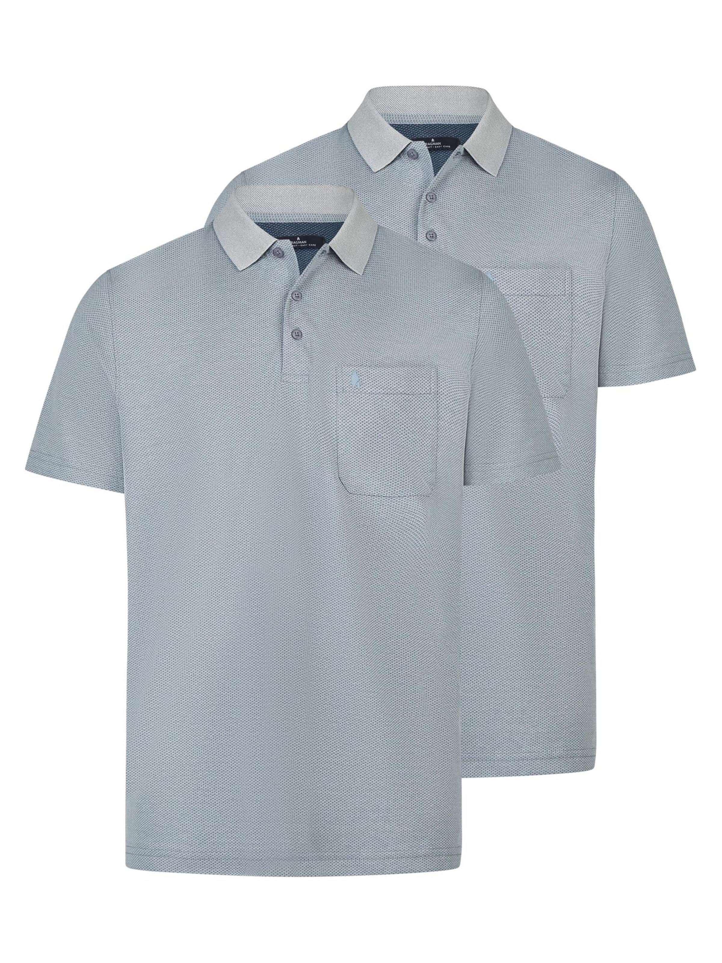 Ragman Shirt 'Basic' in Blue: front