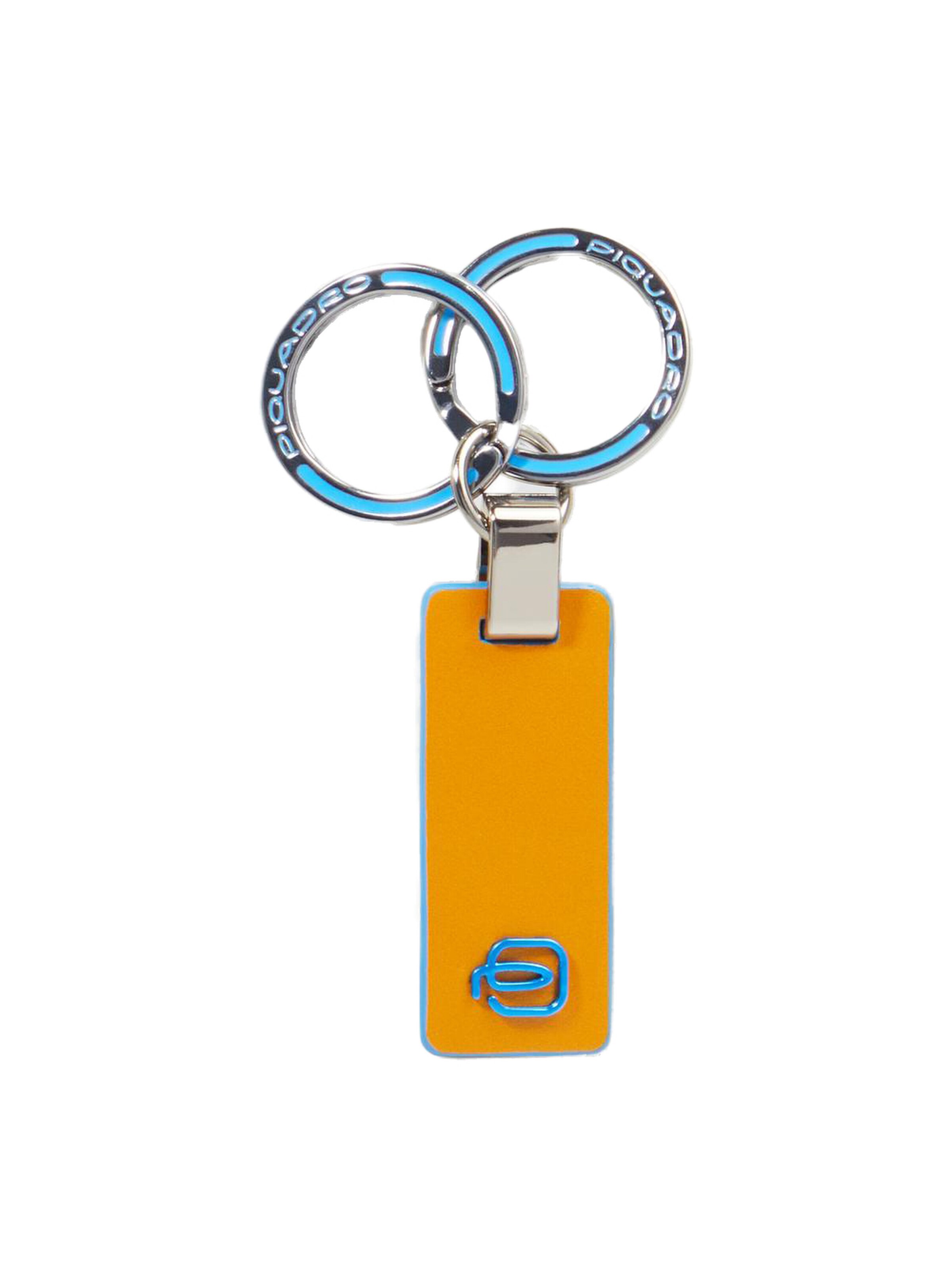 Piquadro Key Ring in Yellow: front