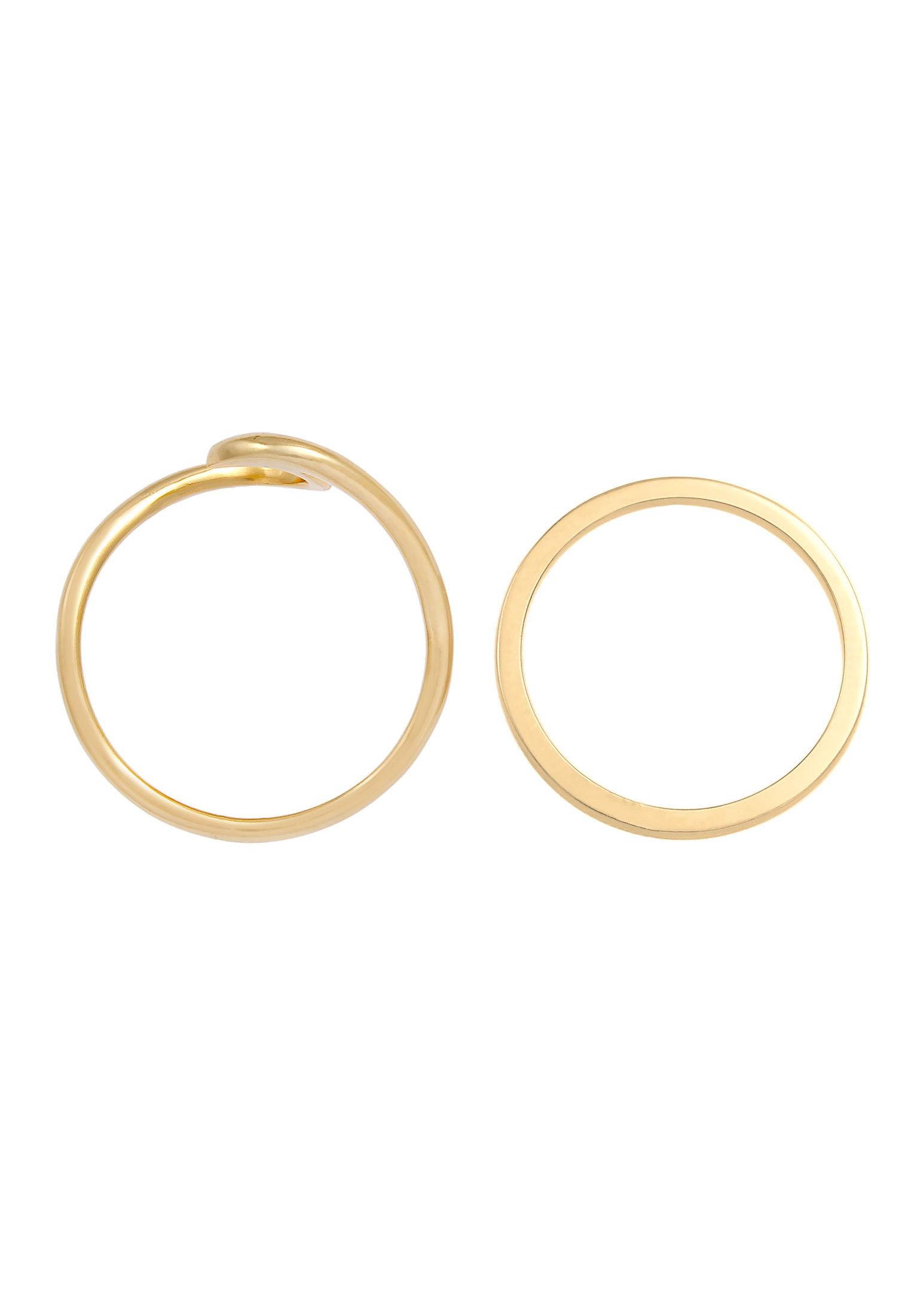 ELLI Ring Bandring, Wellen in Gold 