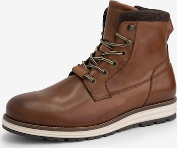 DenBroeck Lace-Up Shoes 'Ferry St.' in Brown: front
