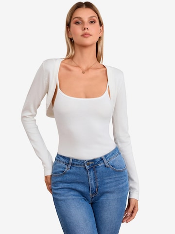 Yesfashion Bolerko w kolorze biały: przód