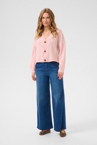 Cream Knit cardigan 'Holiday' in Pink