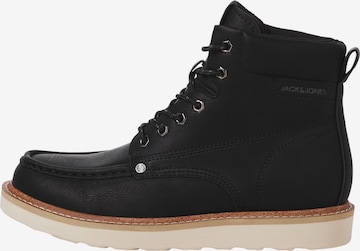 JACK & JONES Gležnarji z vezalkami 'JFWARCHWAY' | siva barva: sprednja stran
