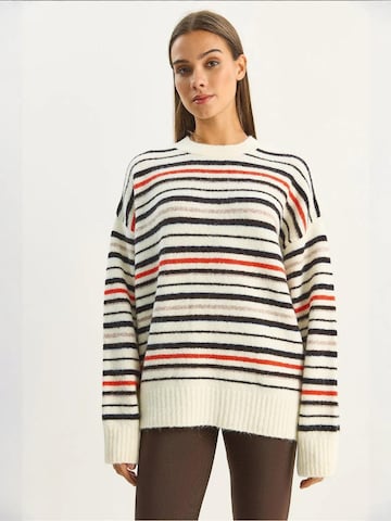 Bianco Lucci Oversized trui in Wit