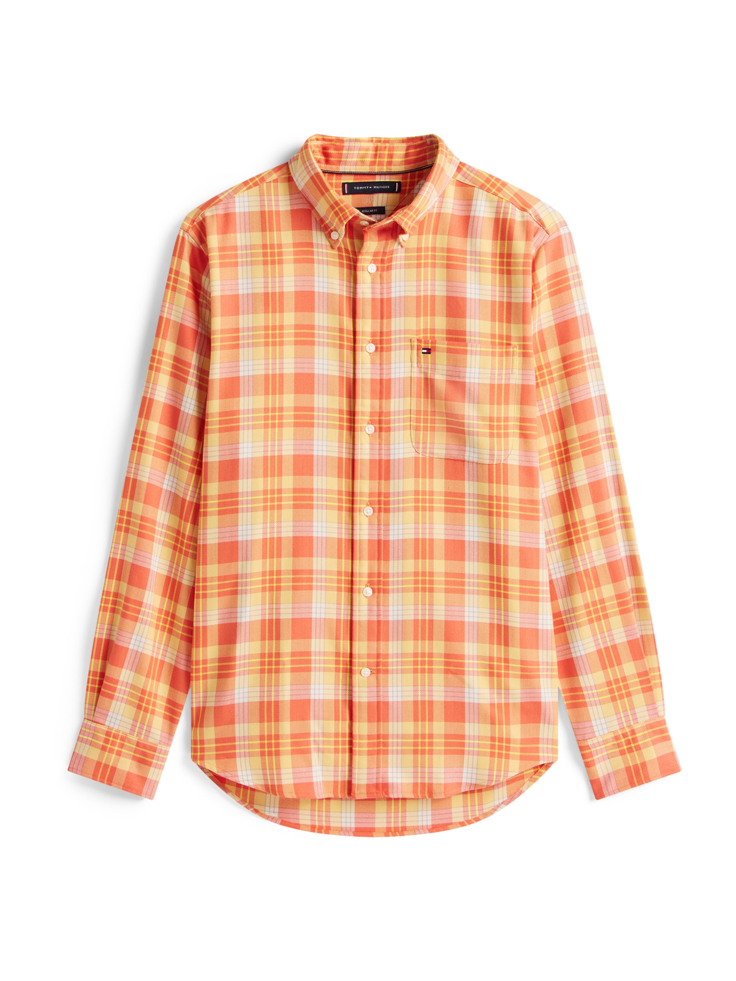 TOMMY HILFIGER - Ajuste regular Camisa en naranja: frente