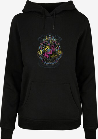 ABSOLUTE CULT Sweatshirt 'Harry Potter  - Neon Hogwarts' in Black: front