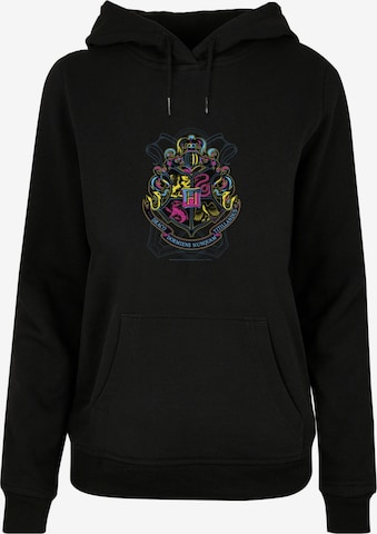 ABSOLUTE CULT Sweatshirt 'Harry Potter - Neon Hogwarts' in Black: front