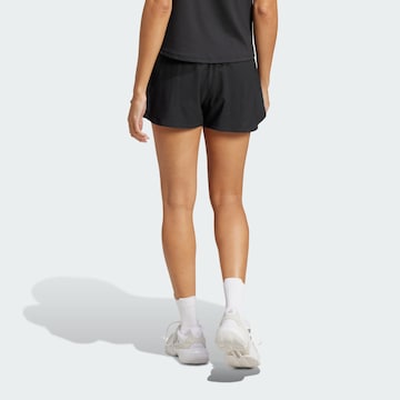 melns ADIDAS PERFORMANCE Vaļīgs piegriezums Sporta bikses 'Club'