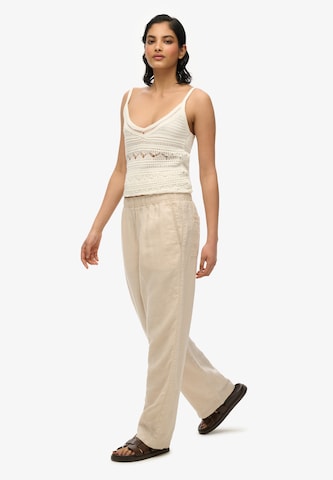 Superdry Regular Trousers in Beige