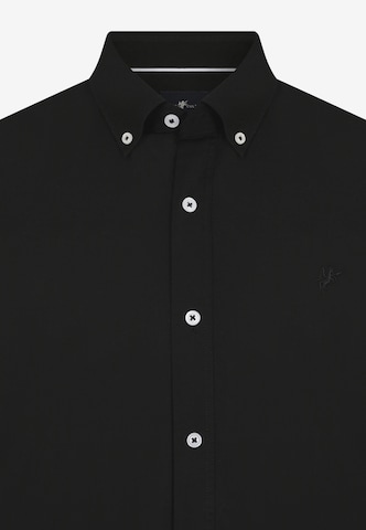 DENIM CULTURE Regular fit Button Up Shirt 'IVAR' in Black