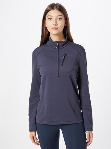 JACK WOLFSKIN Athletic Sweater 'KOLBENBERG' in Grey: front