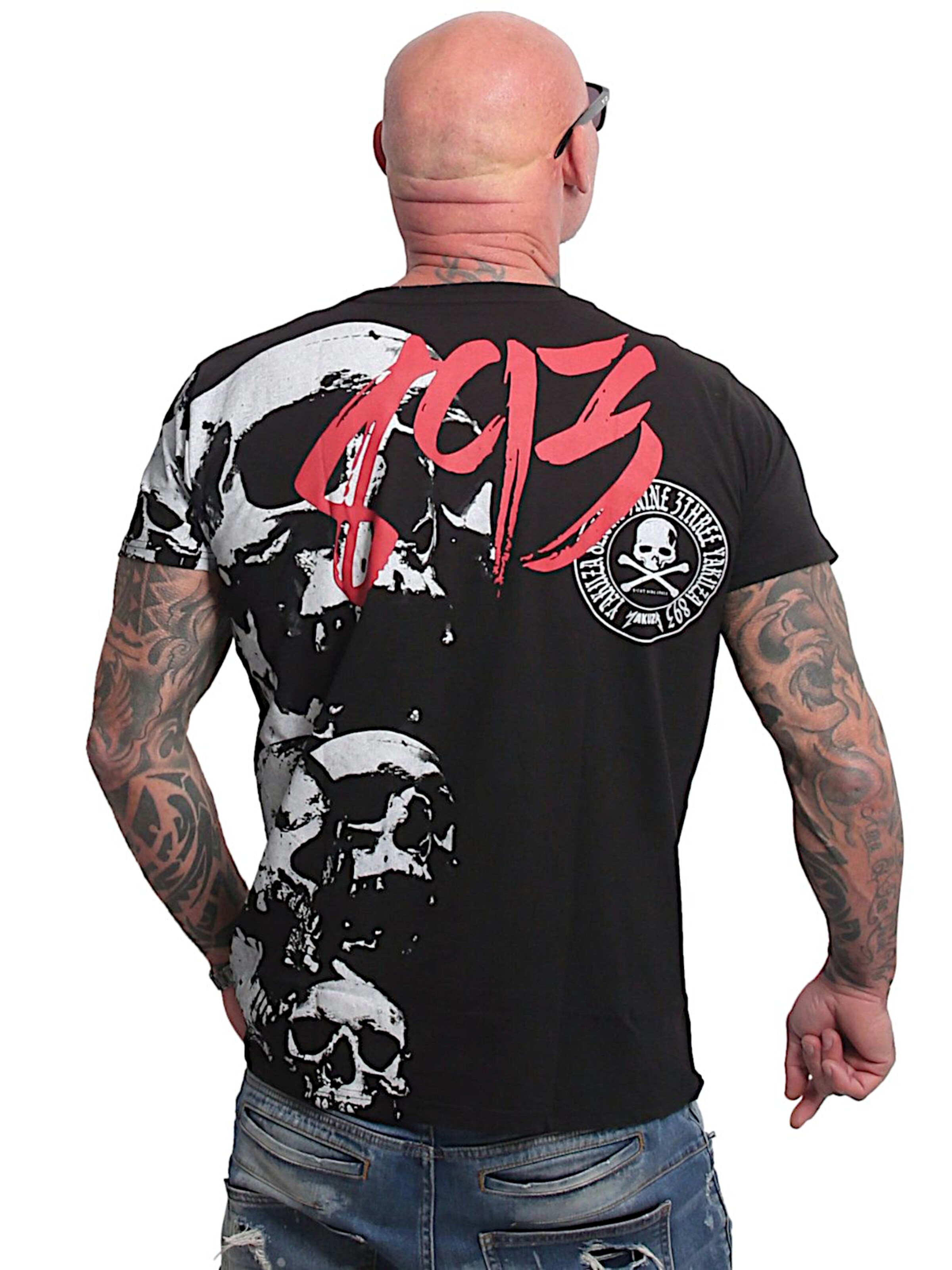 Yakuza Shirt 'Skull Theme'‌ in Schwarz