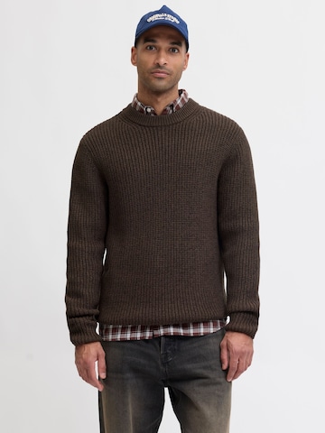 JACK & JONES Sweater in Brown: front