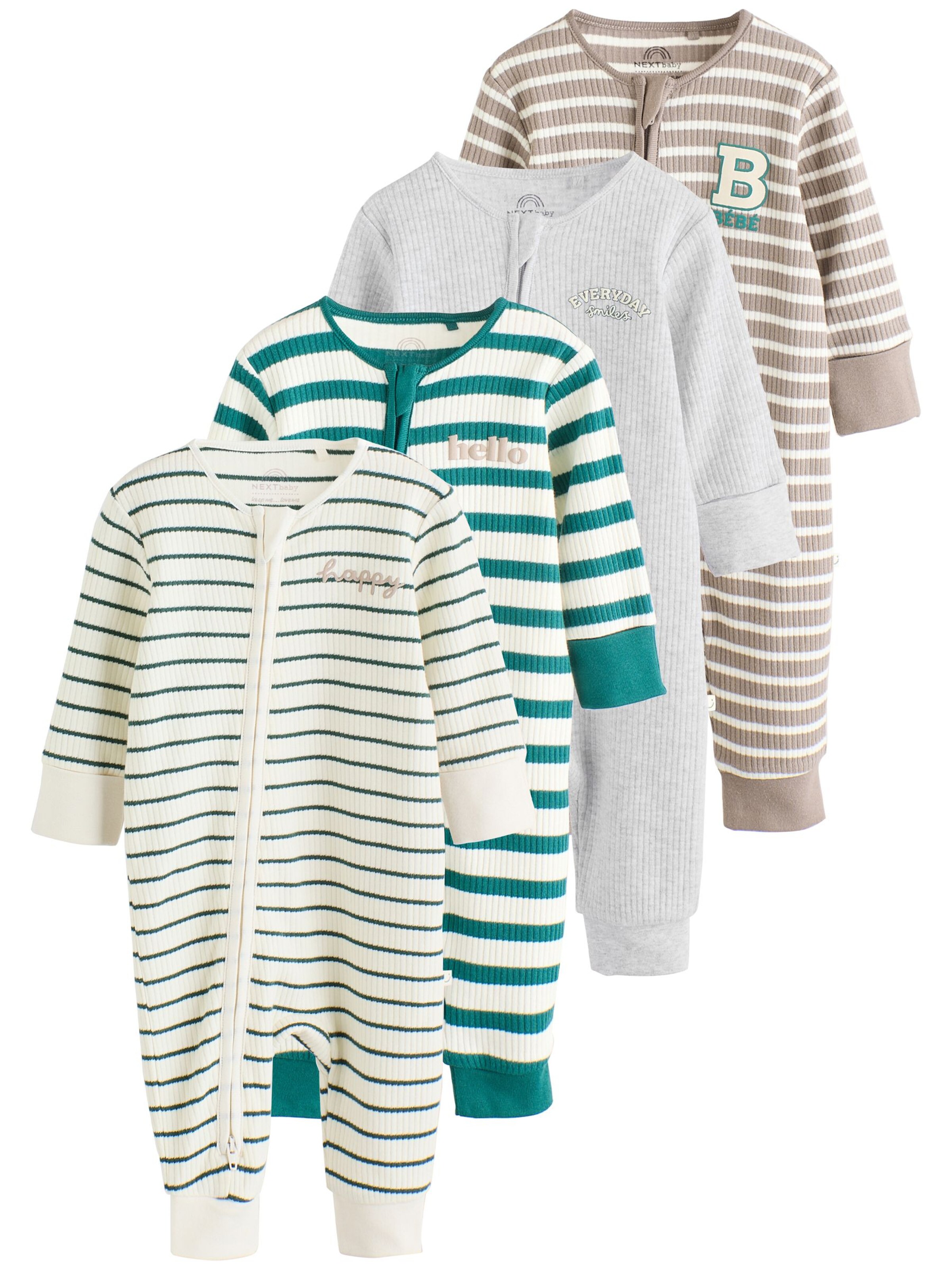 Pijamale de la Next pe bej: față