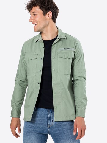 Superdry Regular fit Overhemd in Groen: voorkant