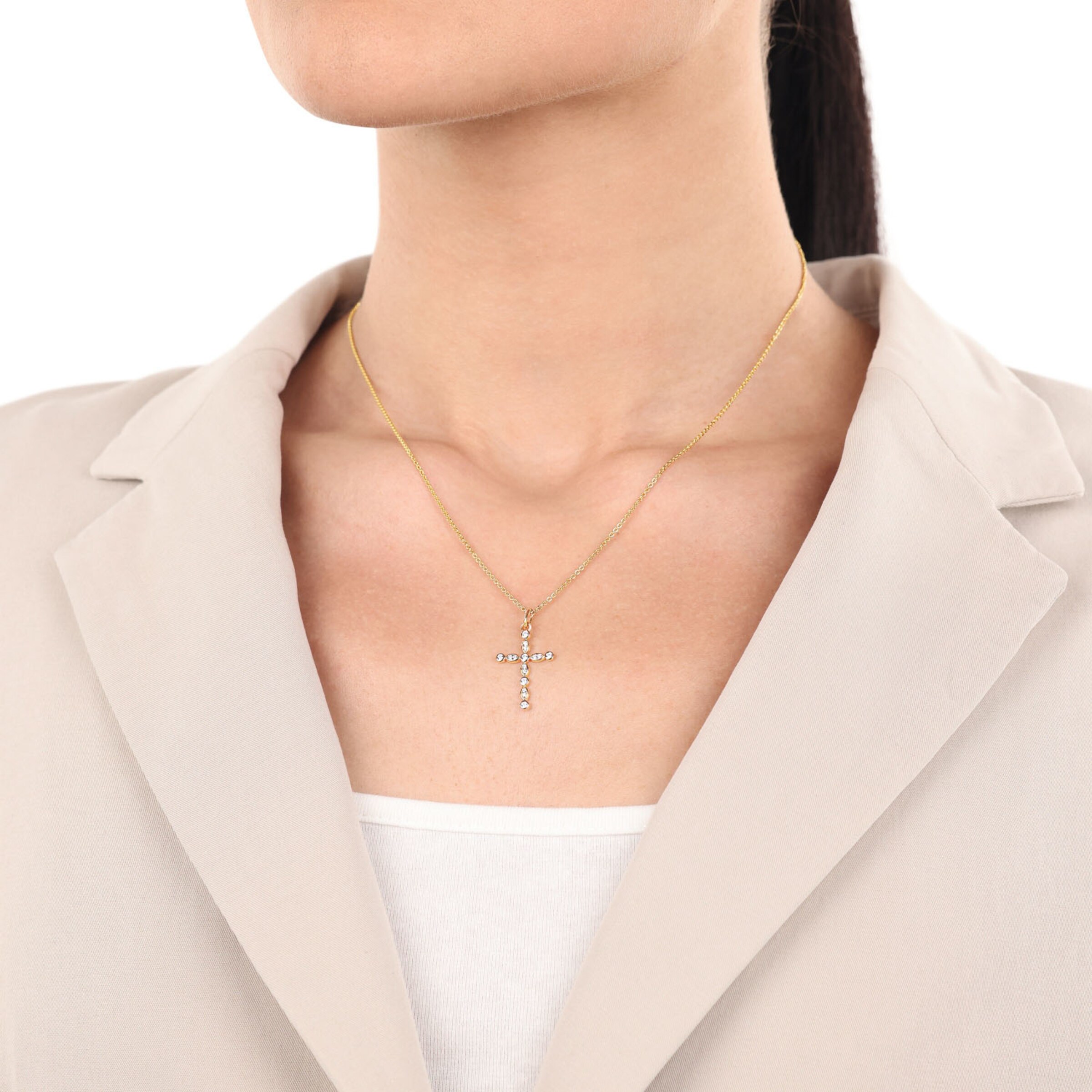 AMOR Pendant in Gold: front