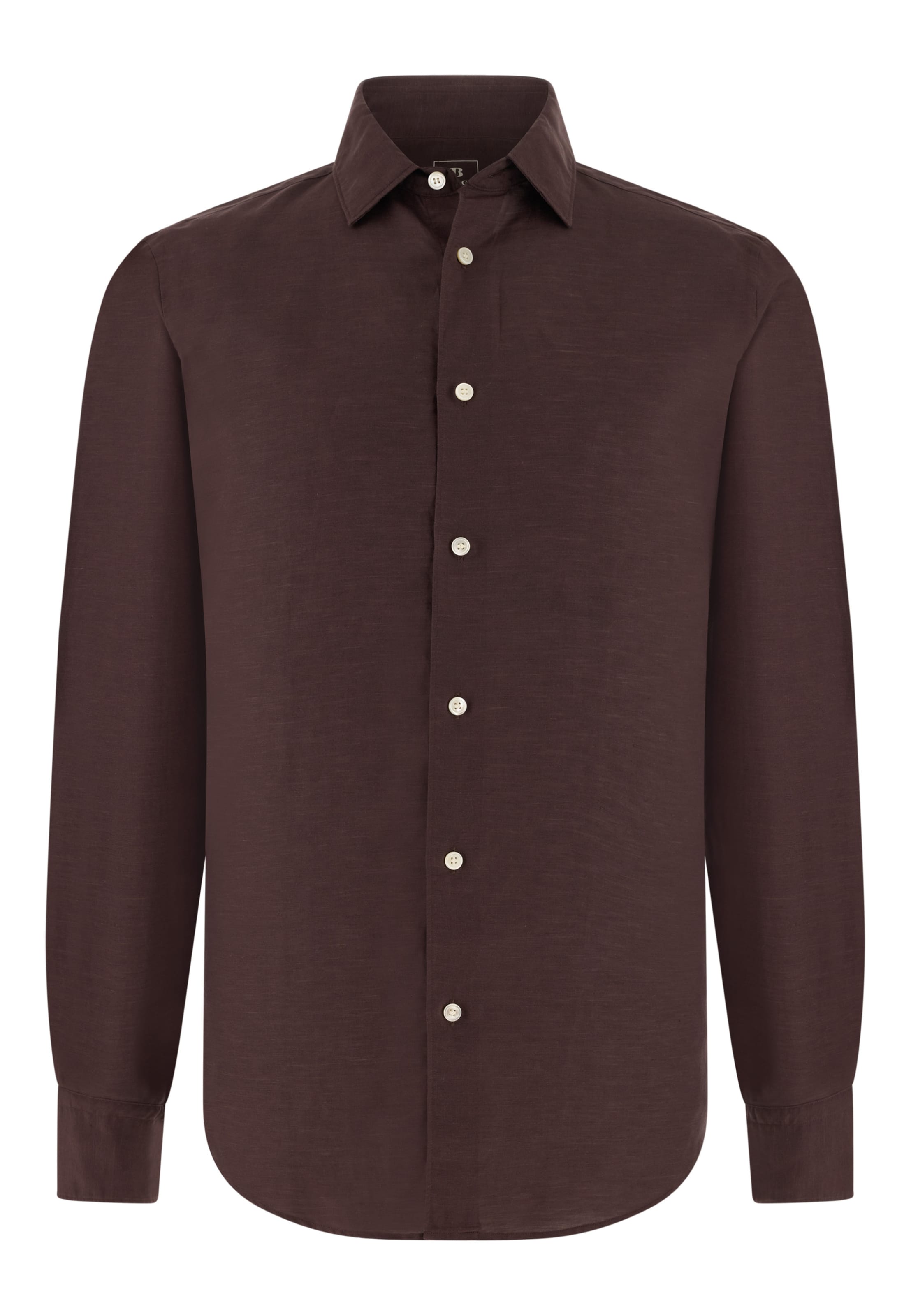 Boggi Milano Regular fit Button Up Shirt in Brown: front