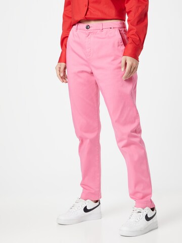 Coupe slim Pantalon chino 'Tachini2-D' BOSS en rose : devant