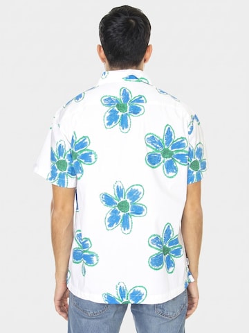 Obey Comfort fit Overhemd 'Wyatt Woven' in Wit