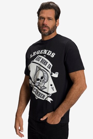 T-Shirt JP1880 en noir : devant